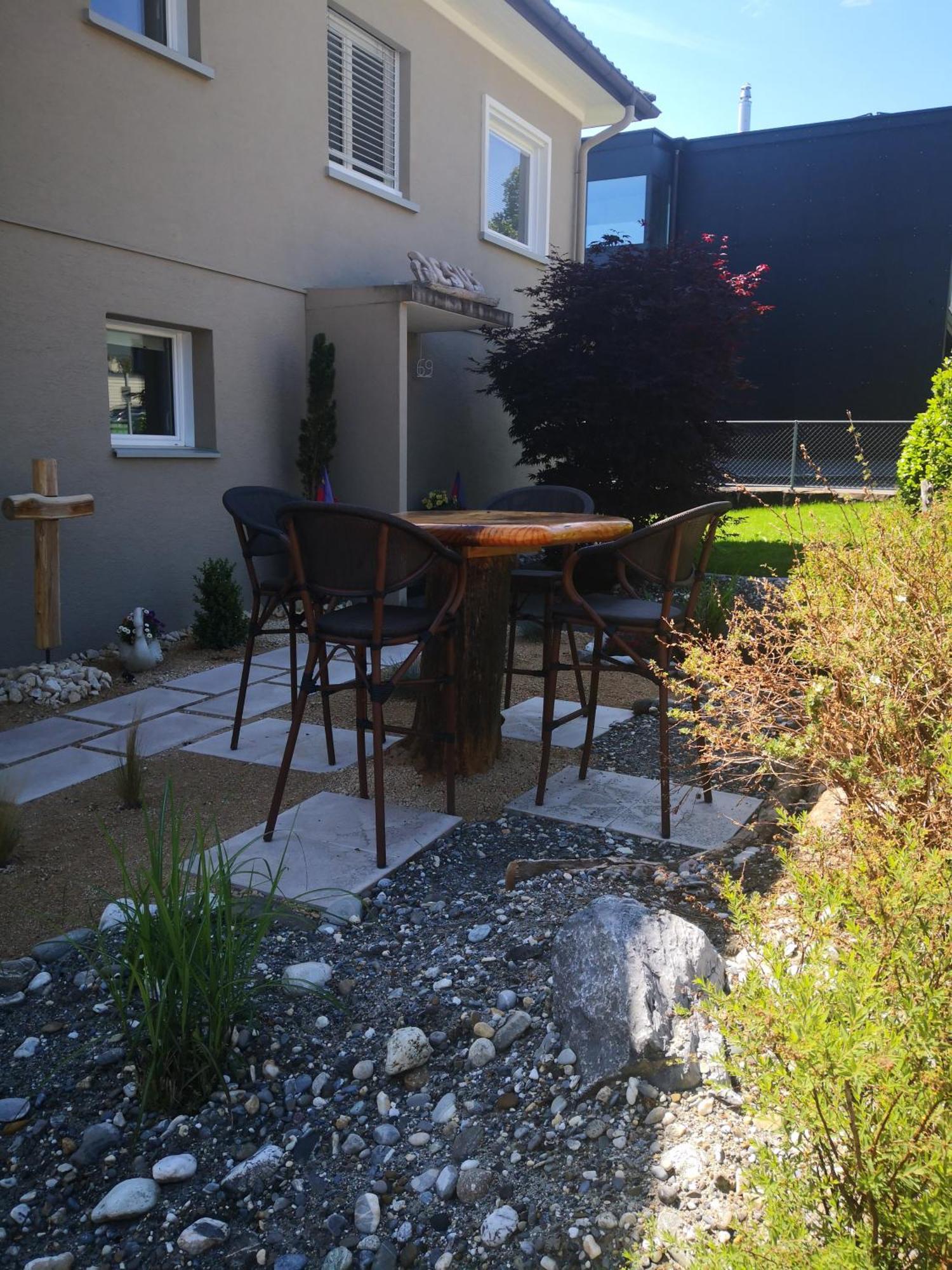 Garten-Wohnung Eschen Buitenkant foto